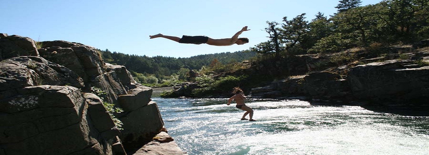 Cliff jumping