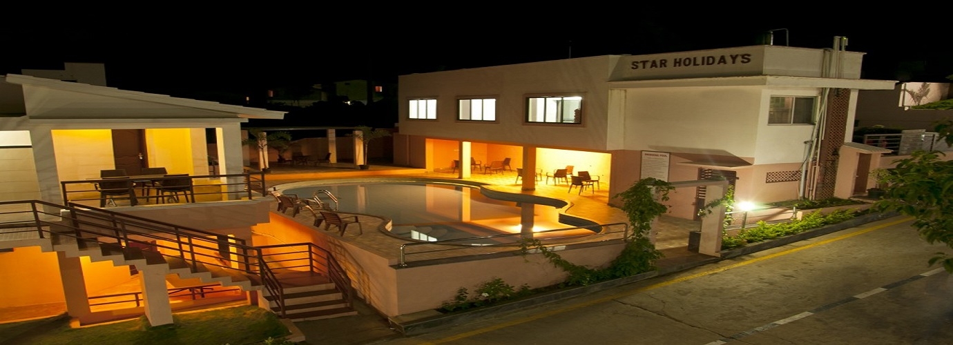 Swimming Pool Night View